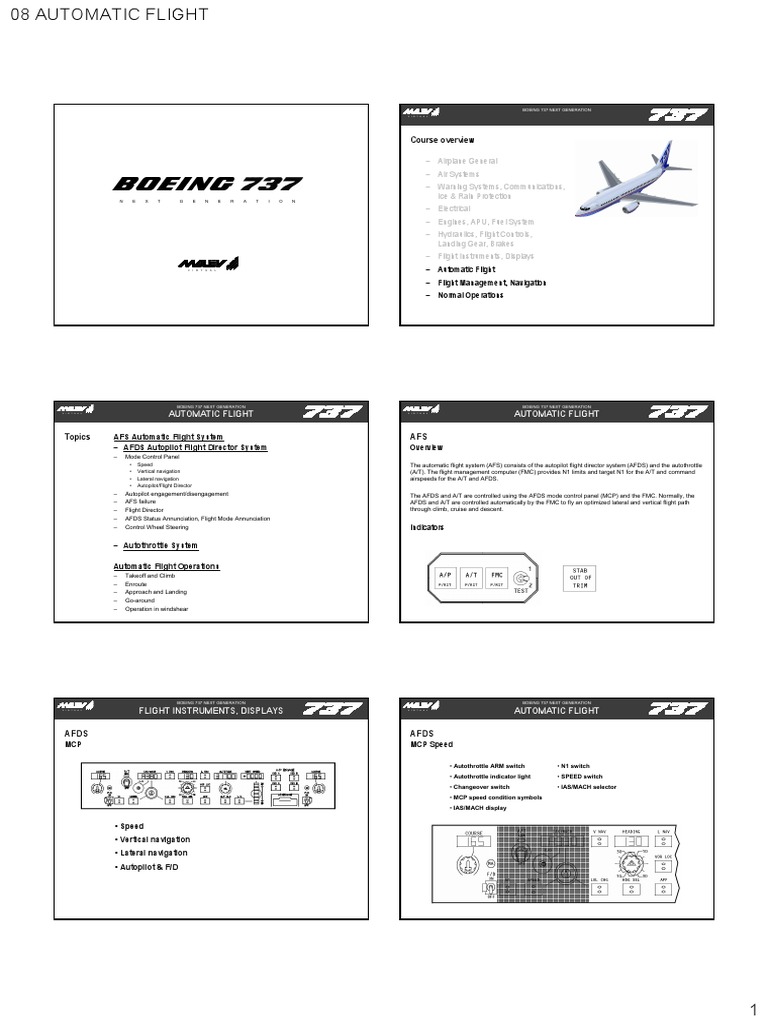Course Overview: - Automatic Flight - Flight Management, Navigation ...