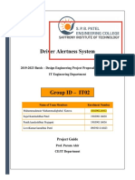 Driver Alertness System: 2019-2023 Batch - Design Engineering Project Proposal (4th Semester)