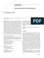 Does Electrical Stimulation Enhance Post-Exercise Performancerecovery