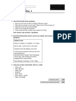 End-Of-Course Test Listening and Speaking A: Speaking 1 Ask Your Partner These Questions