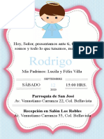 Plantilla de Invitación de Bautizo Niño PPT para Editar e Imprimir