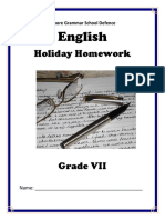 Grade VII English HHW