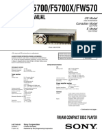 Service Manual: CDX-F5700/F5700X/FW570