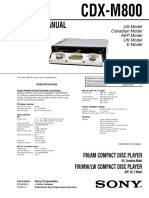 Service Manual: Fm/Am Compact Disc Player FM/MW/LW Compact Disc Player