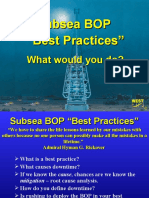 Subsea BOP " Best Practices"