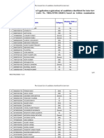 SL No Application Number Name of Candidate Category Whether PWD or Not