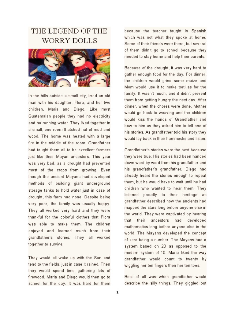 The Legend of The Worry Dolls | PDF