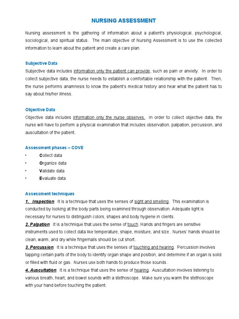 A Comprehensive Guide to Nursing Assessment: Collecting Data ...