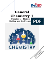 General Chemistry 1: Quarter 1 - Module 1: Matter and Its Properties