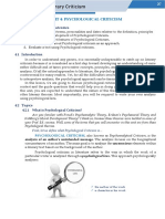 Unit 4: Psychological Criticism: Intended Learning Outcomes