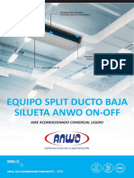 Control remoto inalámbrico y unidades exteriores compactas para equipos split ducto baja silueta Anwo On-Off