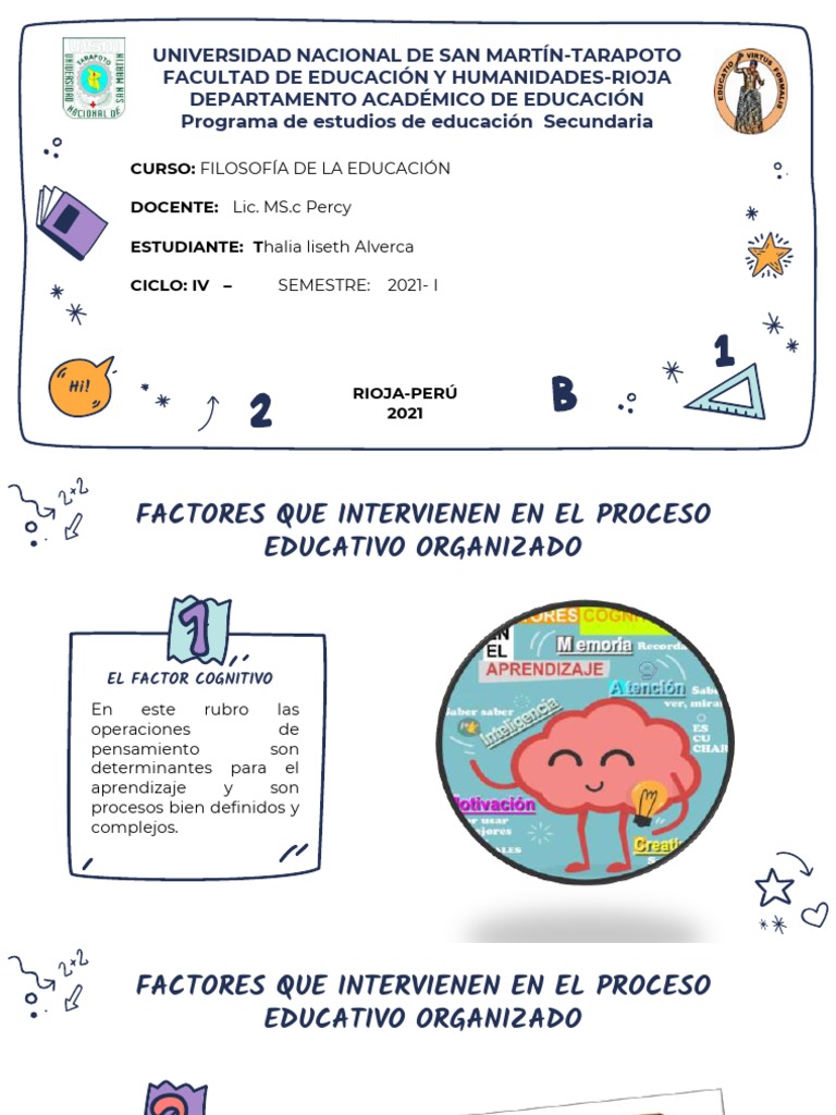 Factores Que Intervienen en El Proceso Educativo - Compressed | PDF
