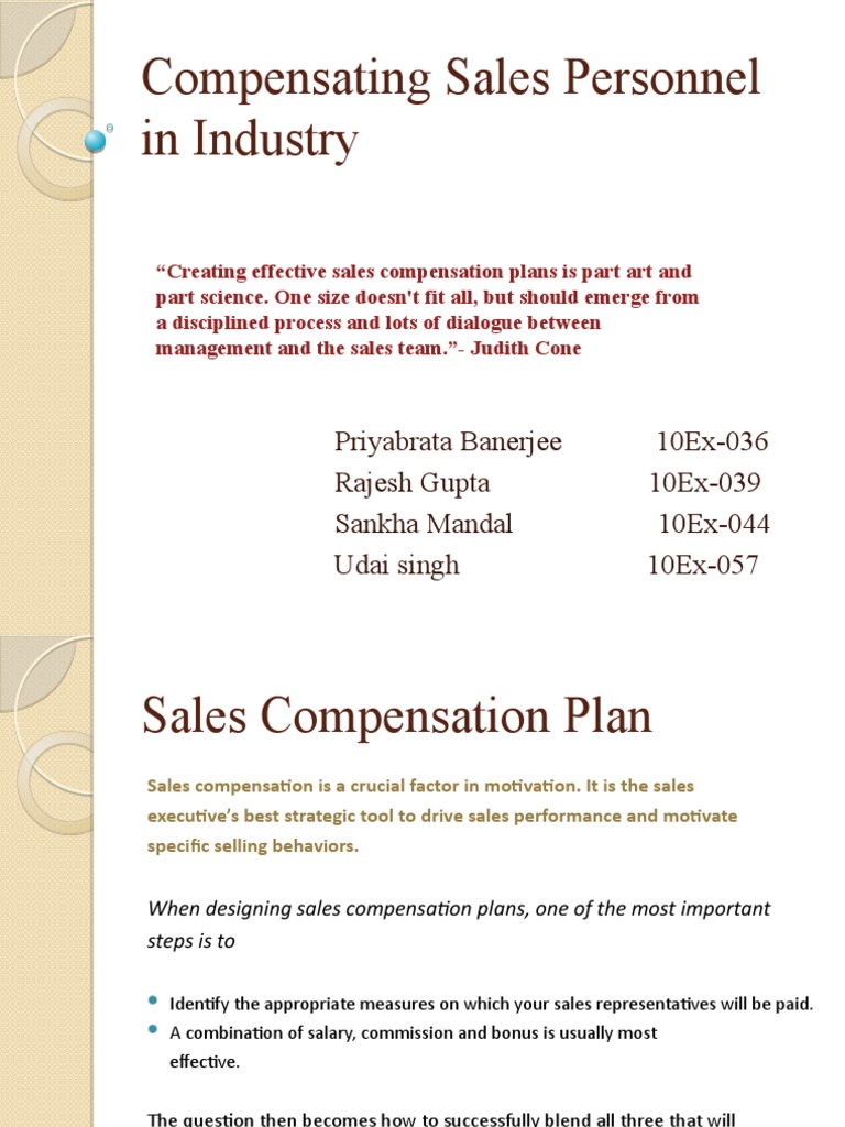 Sales Compensation Plans Explained | PDF | Nature | Sales