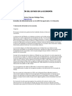 Intervención estatal en la economía