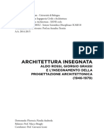 Architettura Insegnata: Aldo Rossi, Giorgio Grassi E L'Insegnamento Della Progettazione Architettonica (1946-1979)