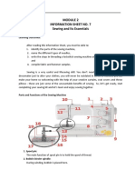 Information Sheet No. 7 Sewing and Its Essentials: Learning Outcomes