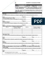 Clearance Form