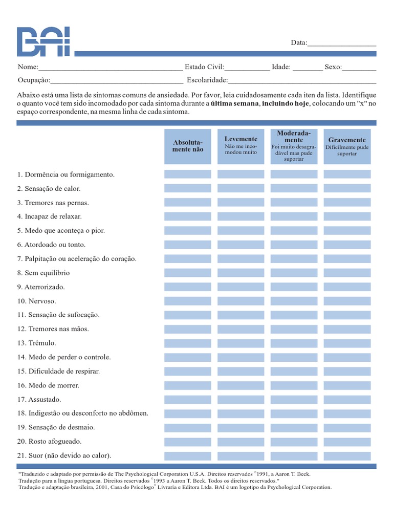 Teste bai pdf