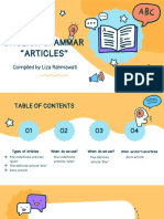 English Grammar "Articles": Compiled by Liza Rahmawati