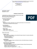 Sample Treatment Plan With Goals For Anxiety and Depression