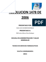 Resolucion 1478 de 2006. Olga Lucia Escobar
