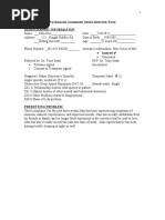 psychosocial assessment intake interview john doe form