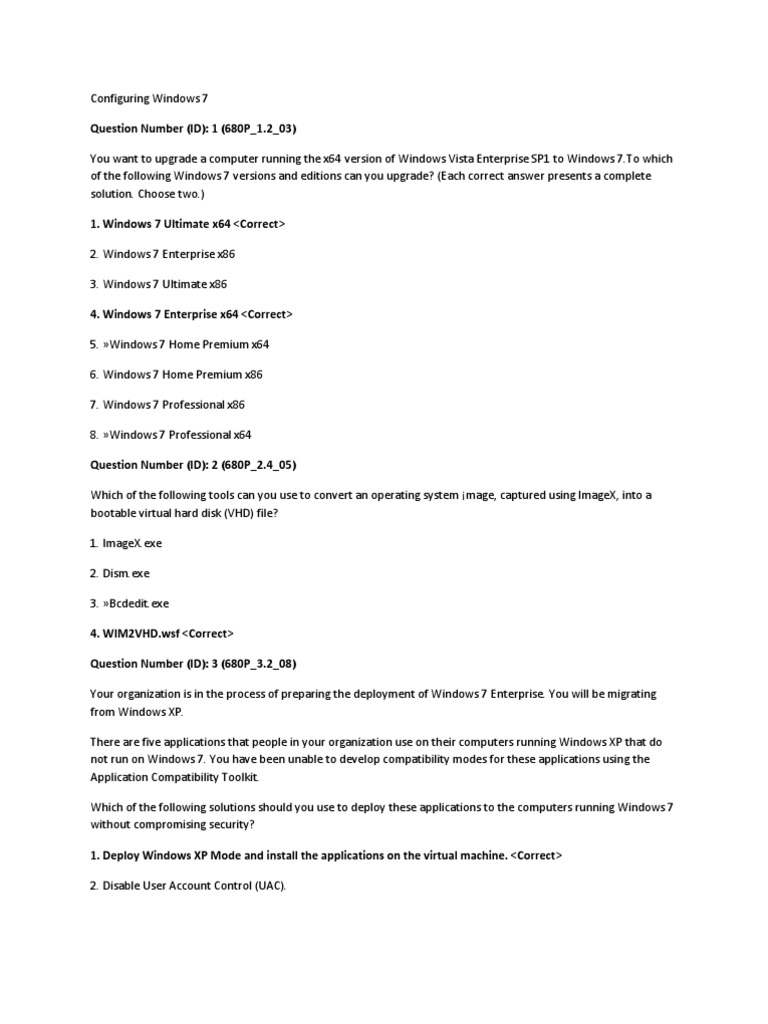 Windows 7 Configuration Guide | PDF | Windows 7 | Remote Desktop Services