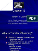 Chapter 13 Transfer of Learnin