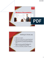 Business Presentation: Getting To Know You