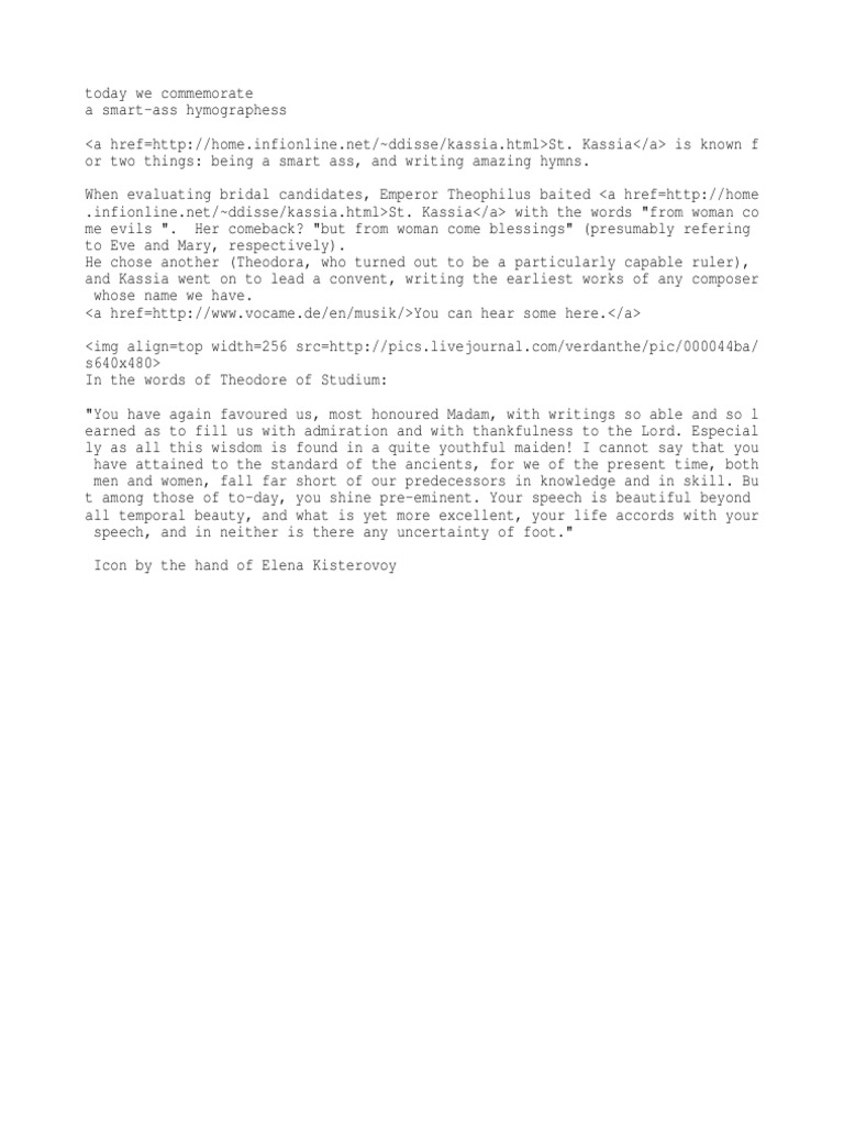 Kassia | PDF