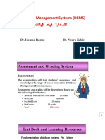 Database Management Systems (DBMS) تانايبلا دعاوق ةرادإ مظن: Dr. Hasnaa Raafat Dr. Noura Zakie