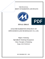 Final Essay: The University of Marketing and Finance
