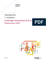 Teaching Pack: Cambridge International AS & A Level Mathematics 9709
