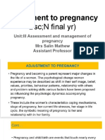 Adjustment To Pregnancy