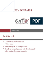 Ruby On Rails: Mark Zhang