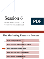 Marketing Research Process: Measurement Scales