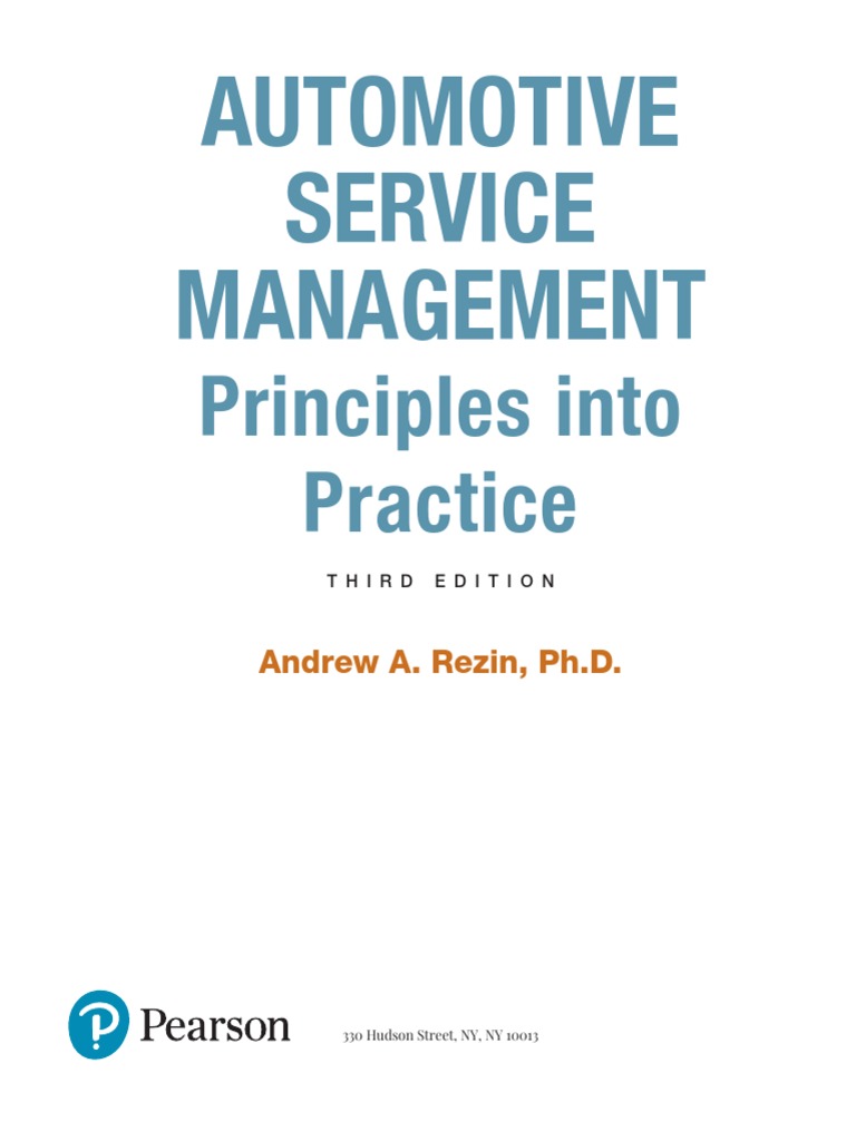 Automotive Service Management Principles Into Practice PDF Sales