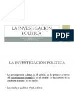 LA INVESTIGACIÓN POLÍTICA.  2019