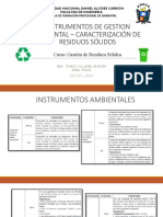Sesión 05 - Instrumentos de Gestión Ambiental - Caracterización de Residuos Sólidos
