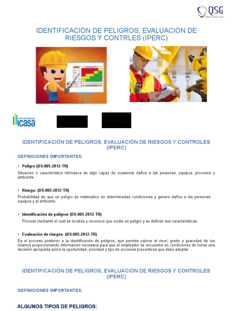 Identificación de Peligros, Evaluación de Riesgos y Control | PDF ...