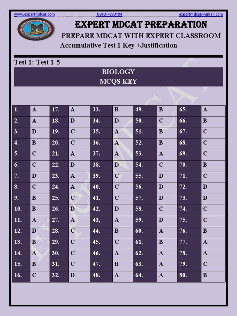 Accumulative Test 1 Key | PDF | Chemical Bond | Chemical Polarity
