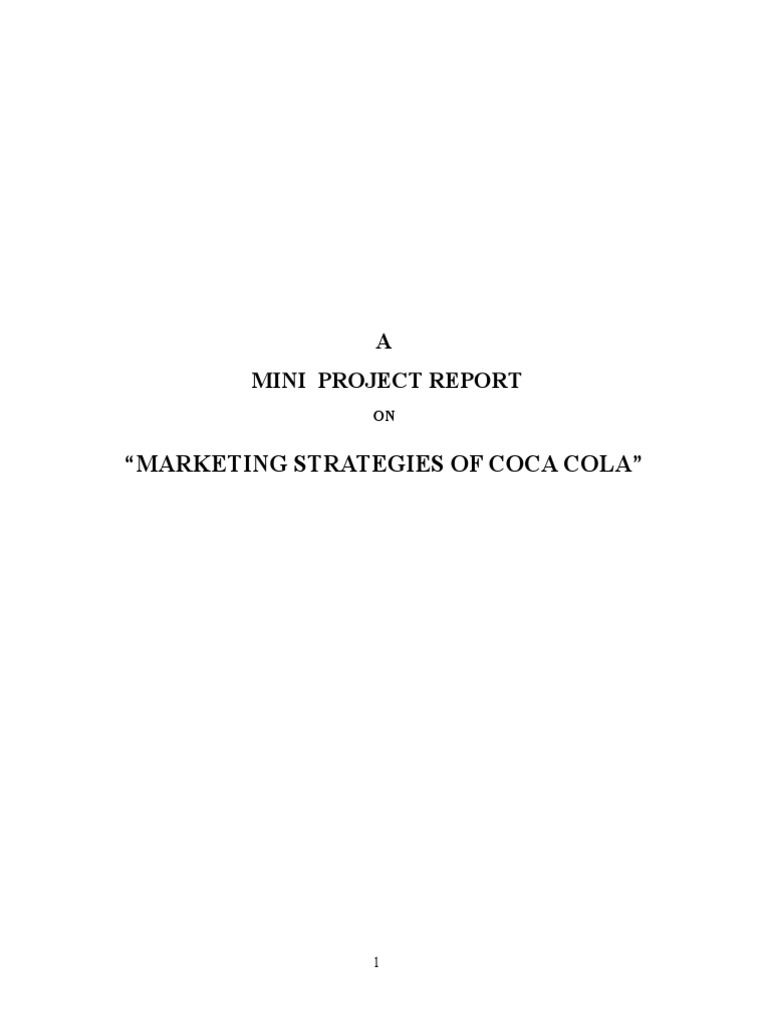 A Comparative Study of Market Share of Coca Cola and Pepsi in Meerut ...