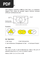 Venn Diagram: Set Operations