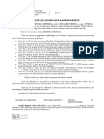 Affidavit of Aggregate Landholdings-Norma Buñag