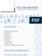 Physics Transformer Invistigatory Project On Transformers