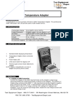 Extech 391722 Temp Adapter Manual