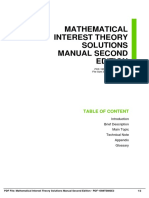 Mathematical Interest Theory Solutions Manual Second Edition