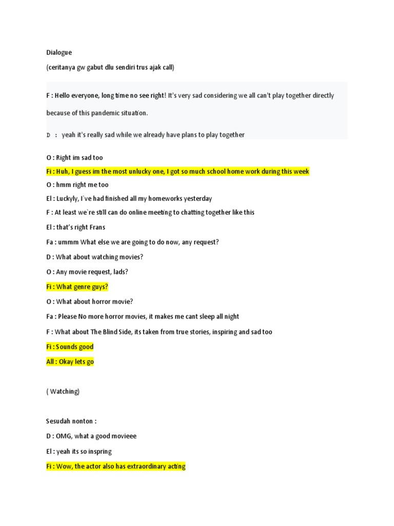 Homemade Video Dialogue | PDF | Syntax | Grammar