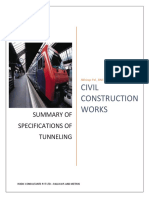 Specification For Tunneling Works