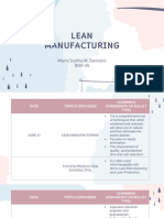 Lean Manufacturing Techniques and Toyota Production System